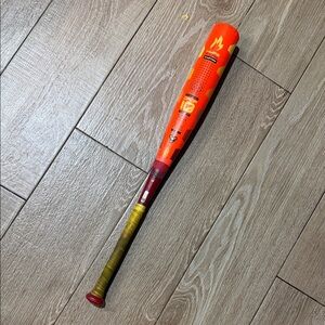 Easton Red and Orange Baseball Bat